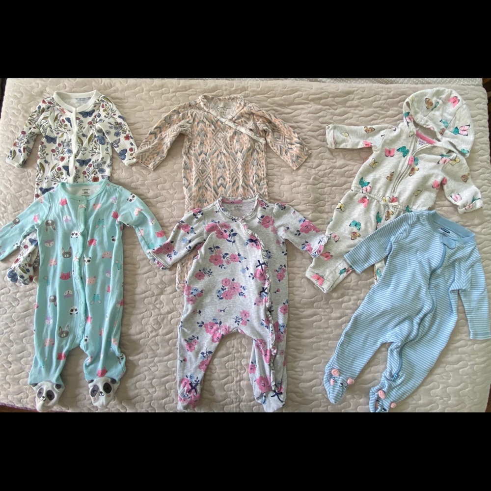 6 Piece Lot - Girls 6 Month Pajamas